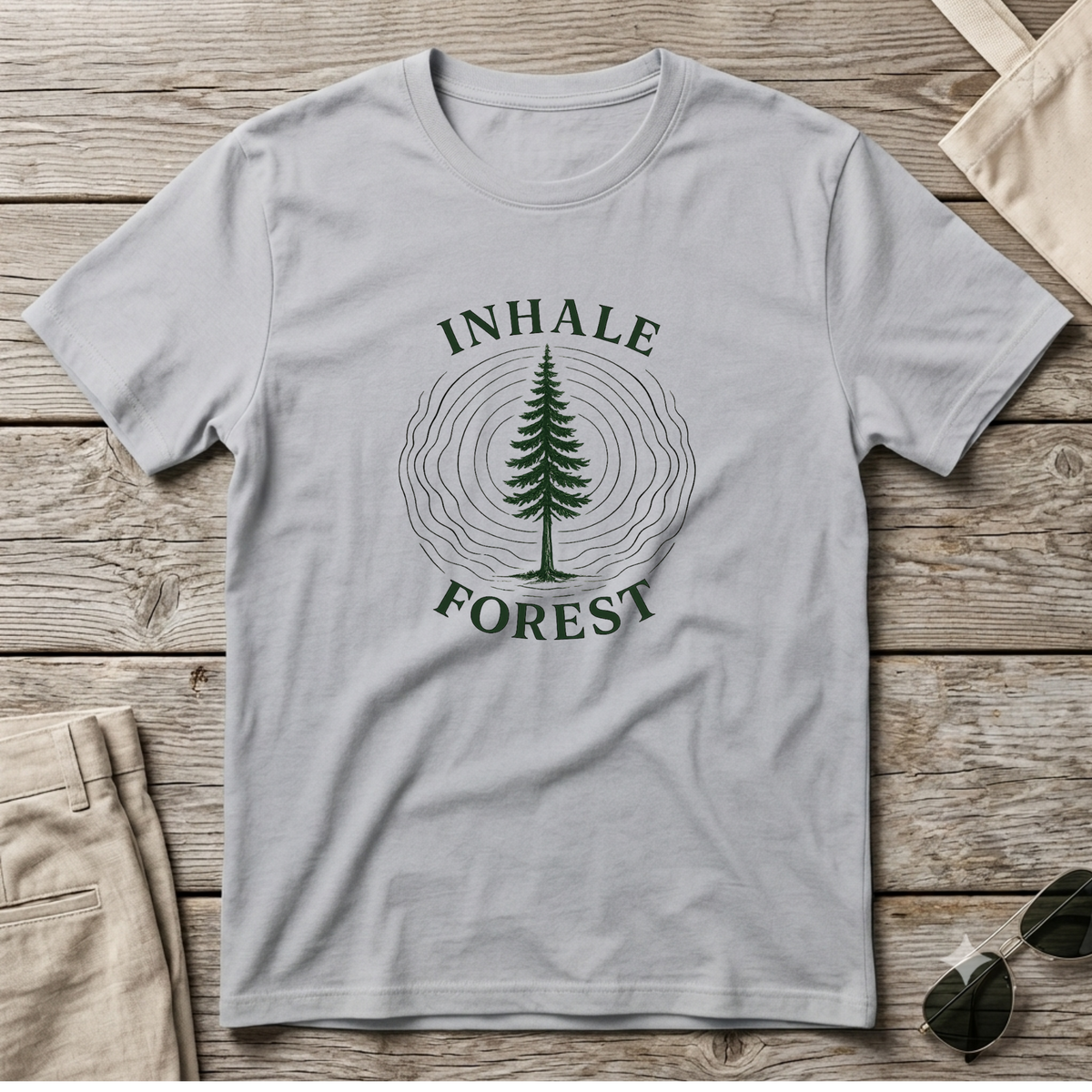 Inhale Forest Short-Sleeve Unisex T-Shirt